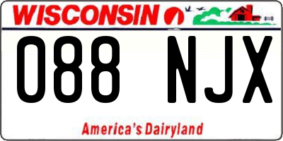 WI license plate 088NJX