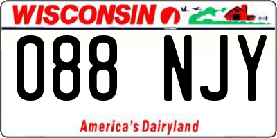 WI license plate 088NJY