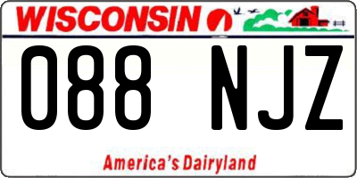 WI license plate 088NJZ