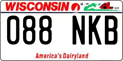 WI license plate 088NKB