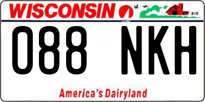 WI license plate 088NKH