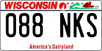 WI license plate 088NKS