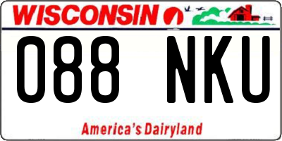 WI license plate 088NKU