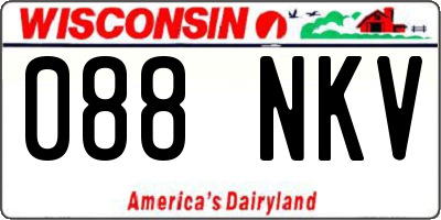 WI license plate 088NKV