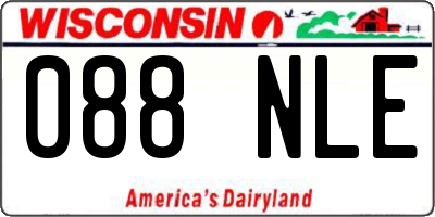 WI license plate 088NLE