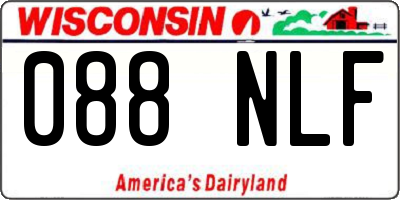 WI license plate 088NLF
