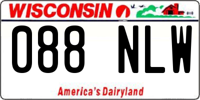 WI license plate 088NLW