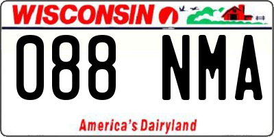 WI license plate 088NMA