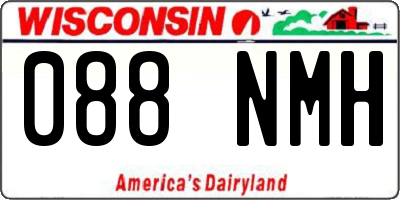 WI license plate 088NMH