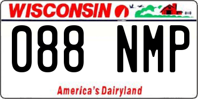 WI license plate 088NMP