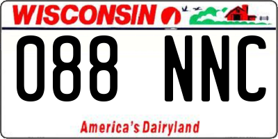 WI license plate 088NNC
