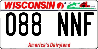 WI license plate 088NNF