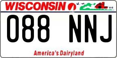 WI license plate 088NNJ