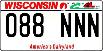 WI license plate 088NNN