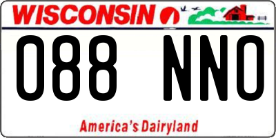 WI license plate 088NNO