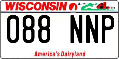 WI license plate 088NNP