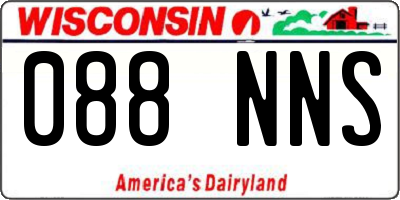 WI license plate 088NNS