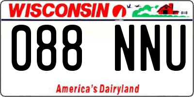 WI license plate 088NNU