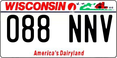 WI license plate 088NNV