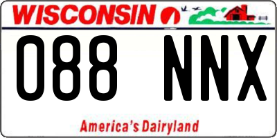 WI license plate 088NNX