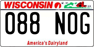 WI license plate 088NOG