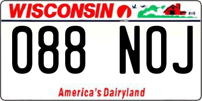 WI license plate 088NOJ