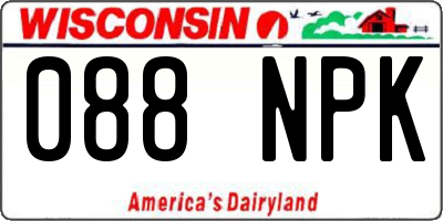 WI license plate 088NPK