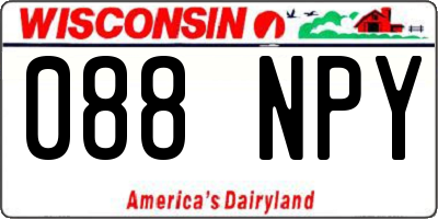WI license plate 088NPY