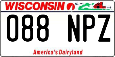 WI license plate 088NPZ