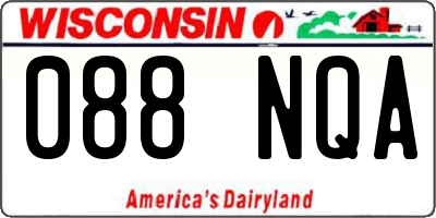 WI license plate 088NQA