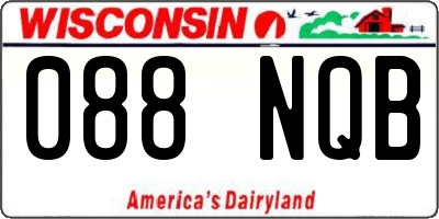WI license plate 088NQB
