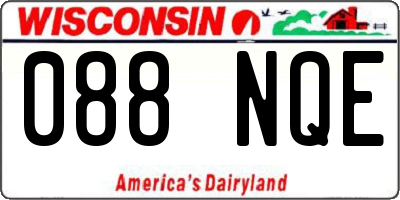 WI license plate 088NQE
