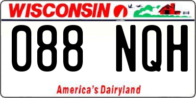 WI license plate 088NQH