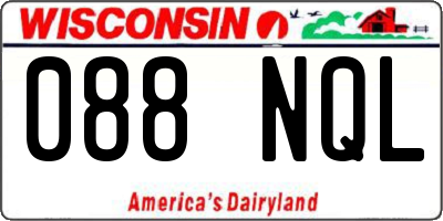 WI license plate 088NQL