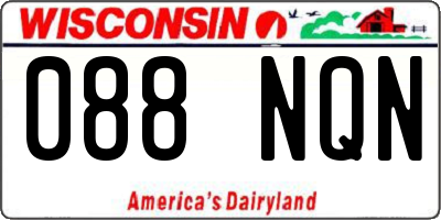 WI license plate 088NQN