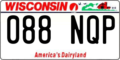 WI license plate 088NQP