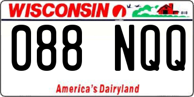 WI license plate 088NQQ