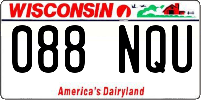 WI license plate 088NQU