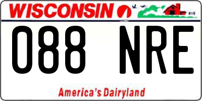 WI license plate 088NRE