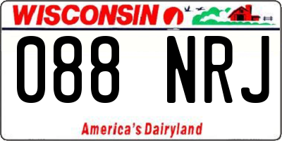 WI license plate 088NRJ