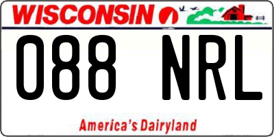 WI license plate 088NRL