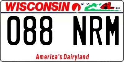 WI license plate 088NRM