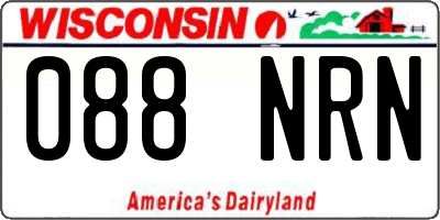 WI license plate 088NRN