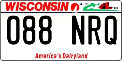 WI license plate 088NRQ