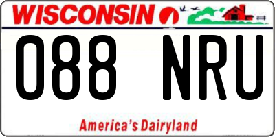 WI license plate 088NRU