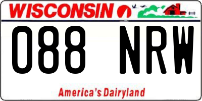 WI license plate 088NRW