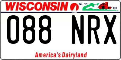 WI license plate 088NRX