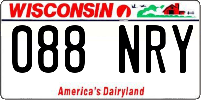 WI license plate 088NRY