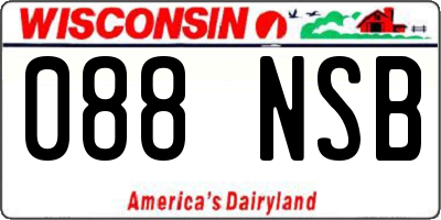 WI license plate 088NSB