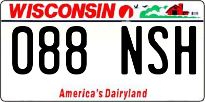 WI license plate 088NSH